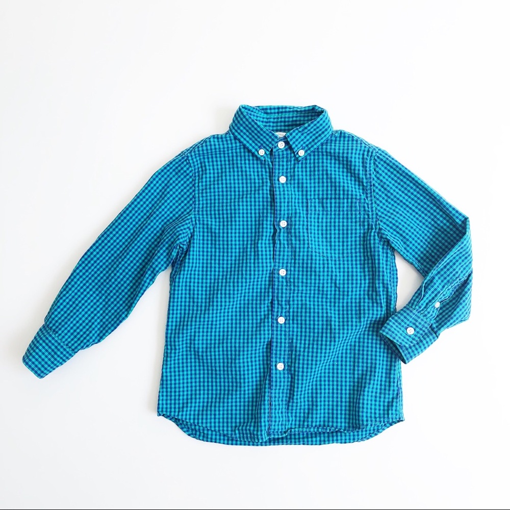 Crewcuts Gingham Button Down Dress Shirt